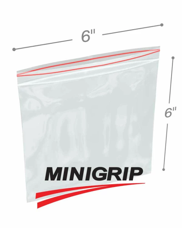 6x6 4Mil Reclosable MiniGrip Poly Bag