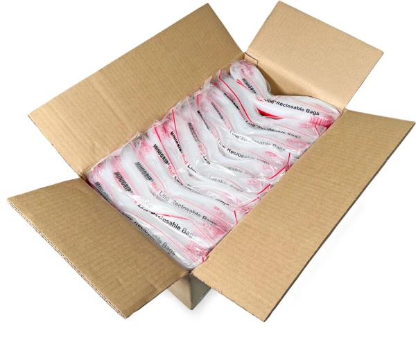 6x8 4-Mil Minigrip Resealable Poly Bags with Hanging Hole Case Case of 6x8 4-mil resealable plastic bags with hang hole