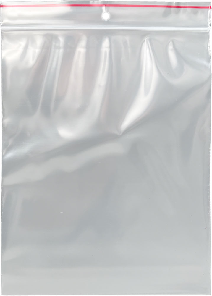 6x8 4-mil resealable plastic bags with hang hole