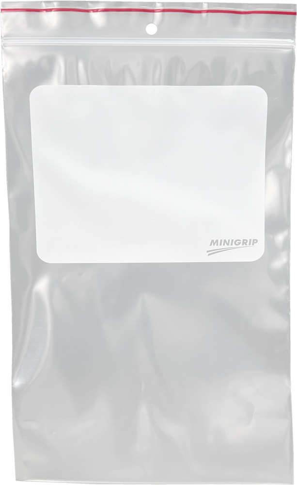 6 x 9 4-Mil Whiteblock Reclosable Plastic Bags with Hanghole Bags