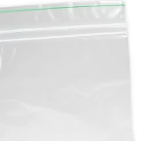 Close up of 9 x 12 2 Mil Minigrip Greenline Biodegradable Reclosable Bags Double Zipper