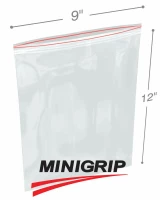 9x12 2Mil Minigrip Reclosable Plastic Bags