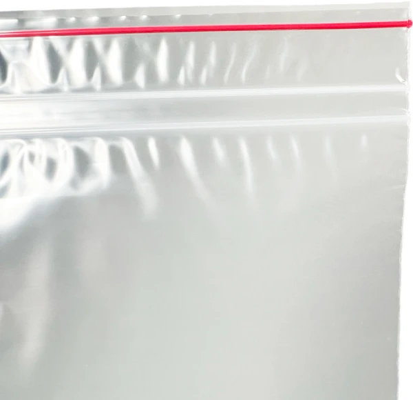 9x12 4 Mil Double Zip Reclosable MiniGrip Poly Bag Zipper Offset Lip Offset Lip & Zipper of Double Zip 9 x 12 4 Mil Resealable Poly Bag