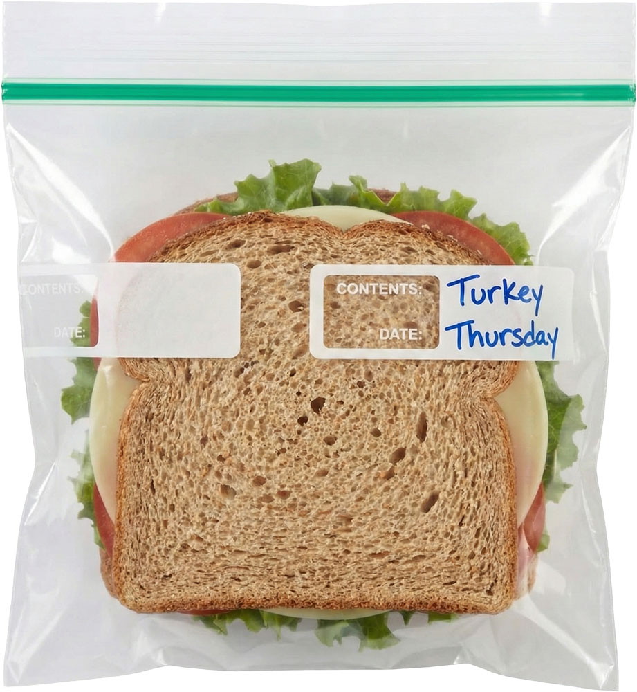 Reclosable Sandwich Bags by MiniGrip ColorZip