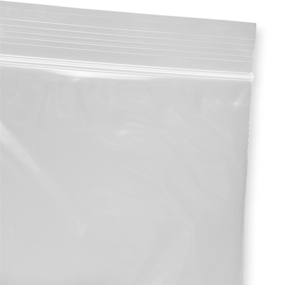 Close up of 13 x 18 Clearzip® Locking Top Bag 2 Mil Zipper