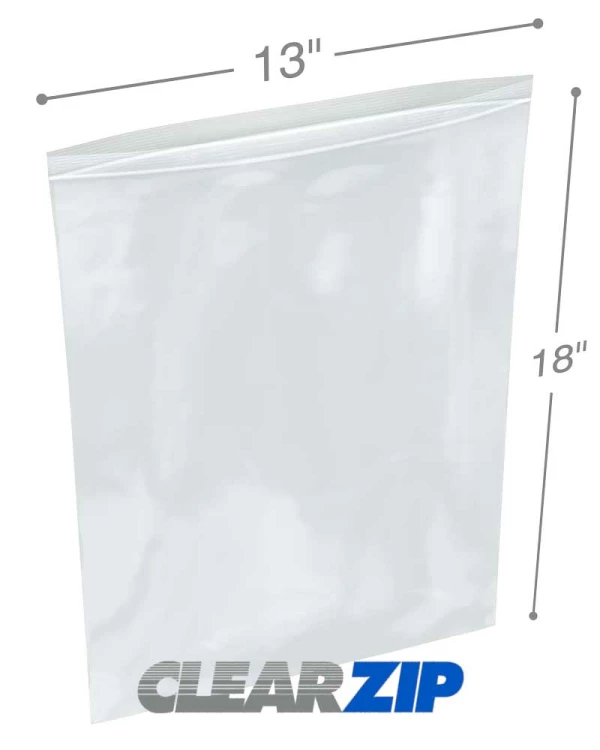 13 x 18 Clearzip® Lock Top 2 Mil Bags