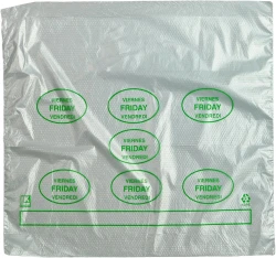 10" x 8.5" + 2" + 2" Saddle Pack Portion Control Bags Printed "Friday"