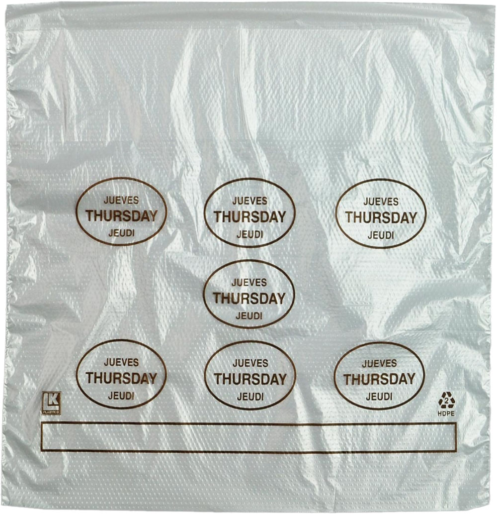 10 x 8.5 + 2 + 2 Saddle Pack Portion Control Bags Printed Thursday