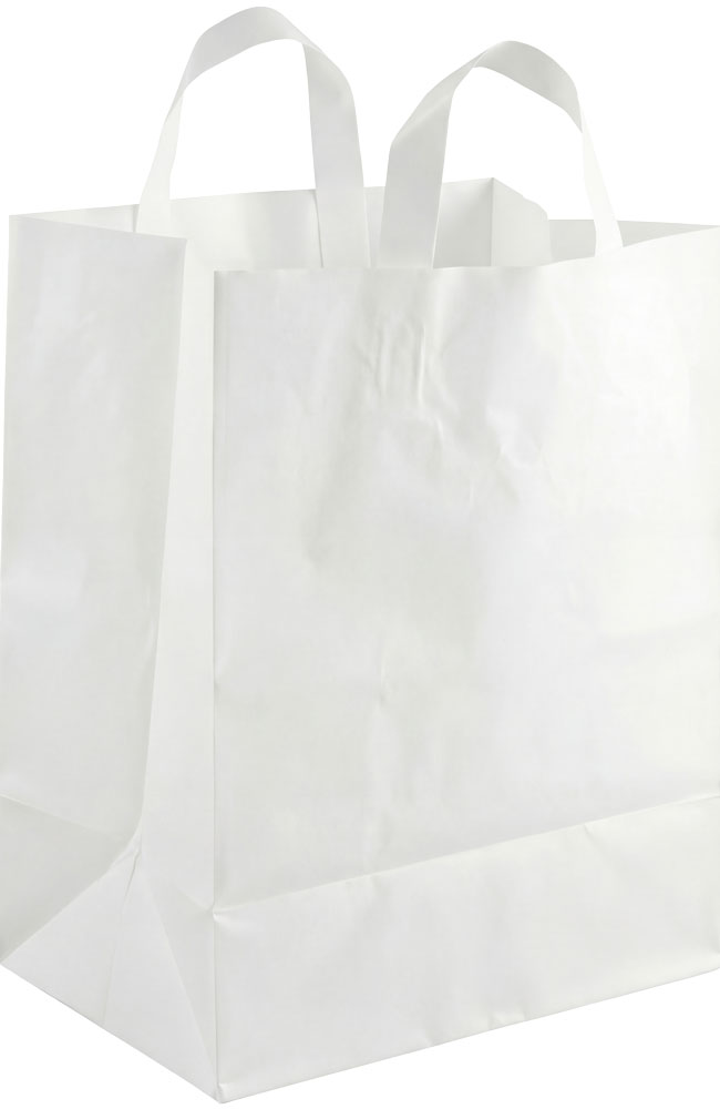 14 x 11.5 x 12 x 11.5 Fast Take Soft Loop Handle Takeout Bag