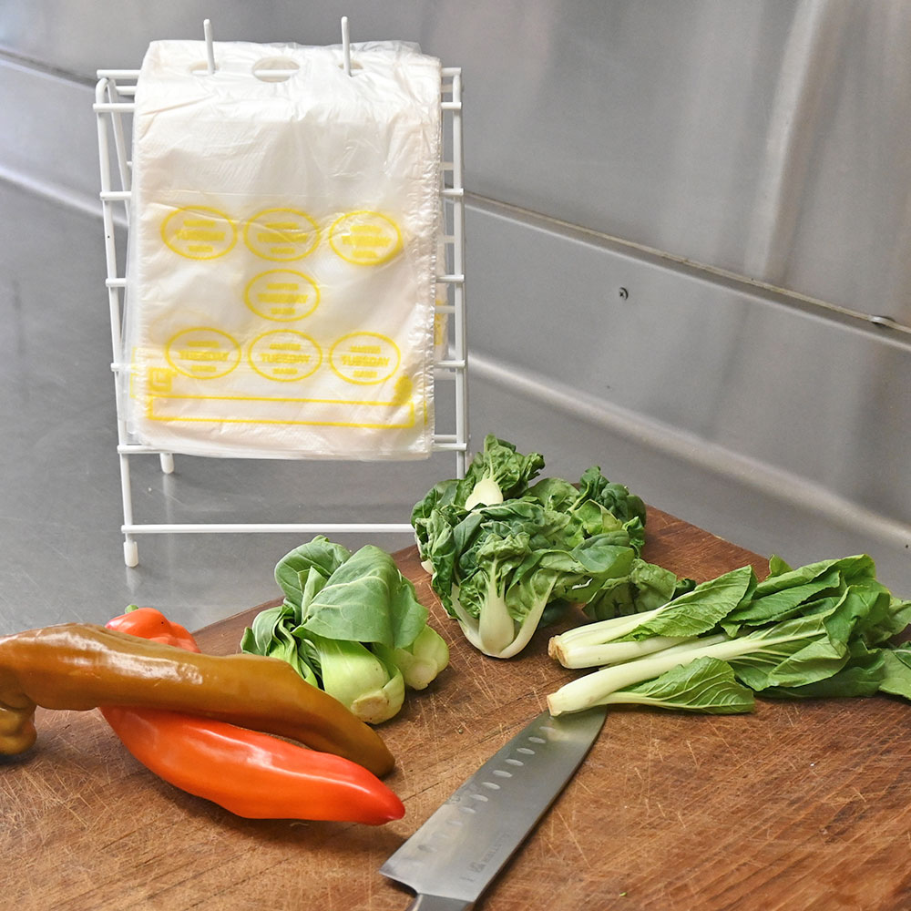 6.5 x 7 + 1.75 + 1.75 Saddle Pack Portion Control Bags Printed Tuesday