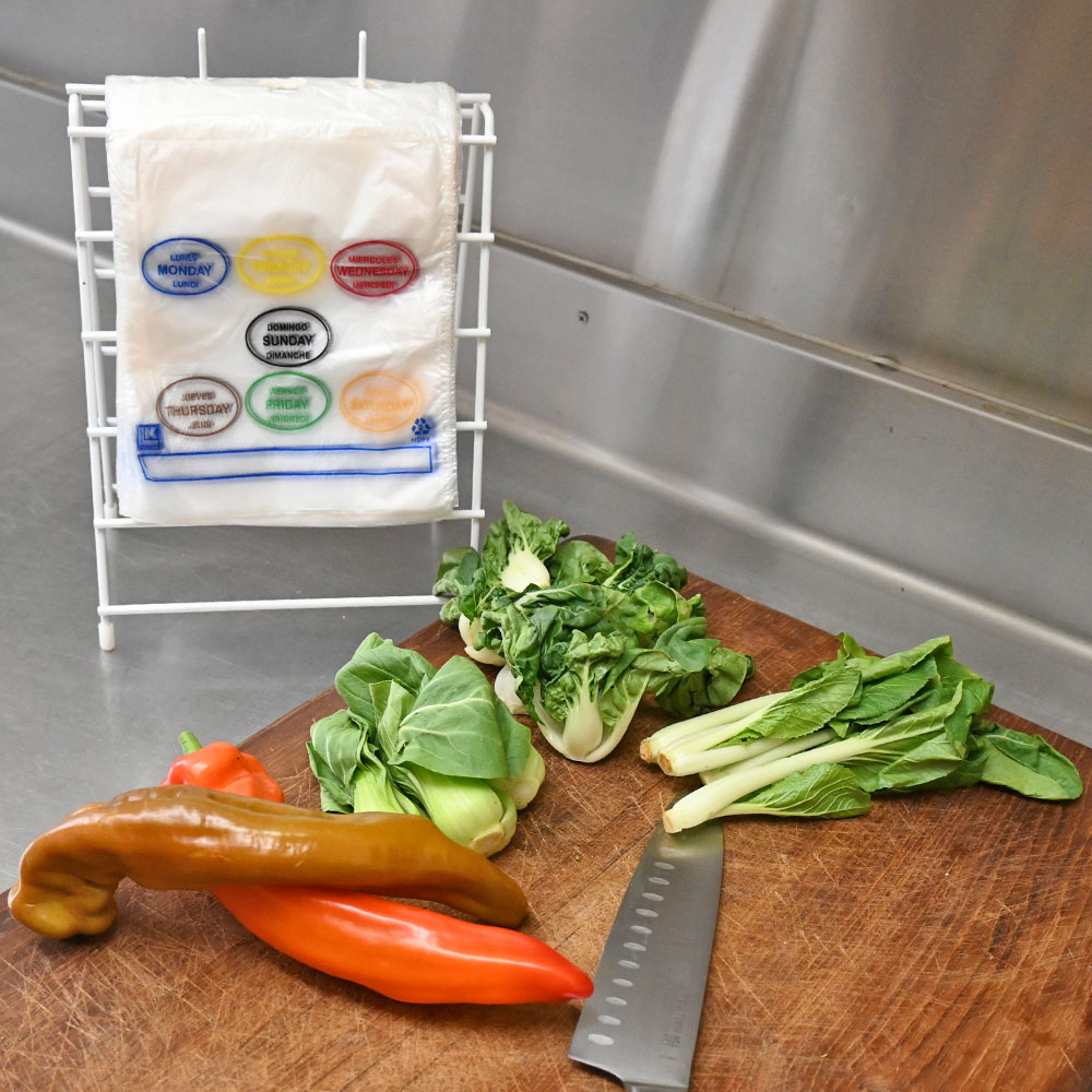 6.5 x 7 + 1.75 + 1.75 Saddle Pack Portion Control Bags Printed All Days