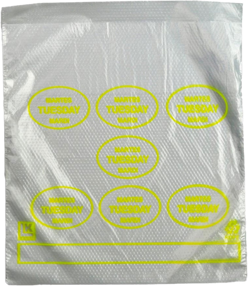 6.5 x 7 + 1.75 + 1.75 Saddle Pack Portion Control Bags Printed Tuesday