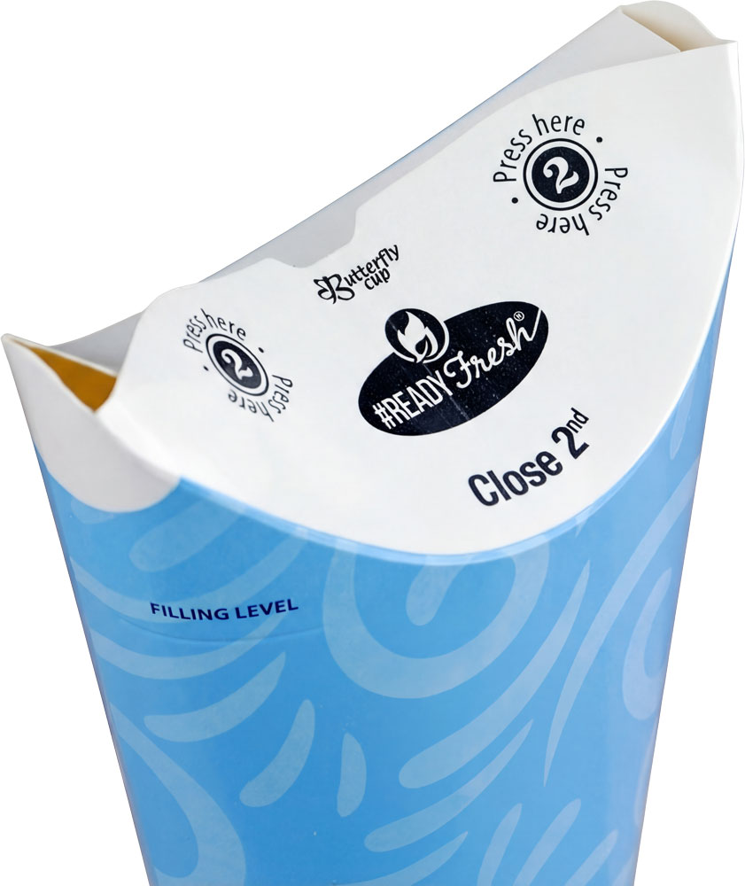 Top of 24 oz Cold Butterfly Cup