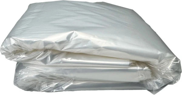 66 x 54 Clear Pre-Cut Disposable Plastic Tablecloth Flat Packed Flat Packed 66 x 54 Disposable Plastic Tablecloth Clear