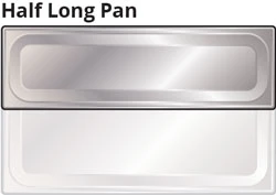 Half-long buffet pan