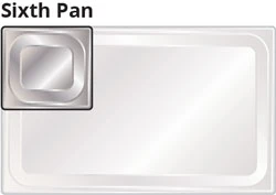 Sixth-size buffet pan