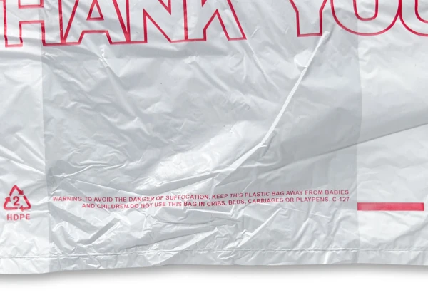 10 x 5 x 18 Retail Thank You Bags 0.65 Mil Suffocation Warning Suffocation Warning of 10 x 5 x 18 HDPE Plastic Large Thank You Take Out Bags