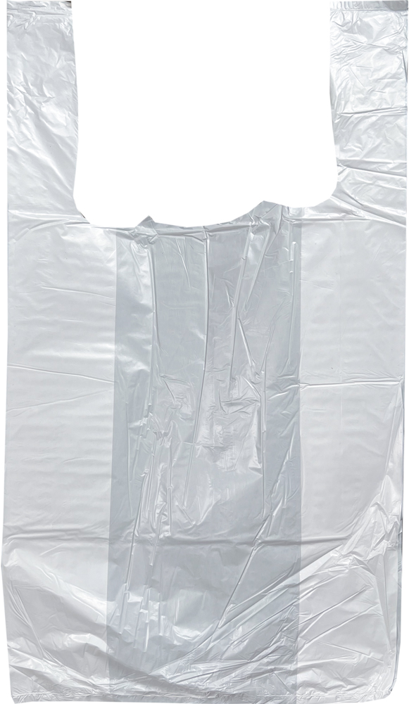 Back of 10 x 5 x 18 HDPE Plastic T-Shirt Carry Out Bags