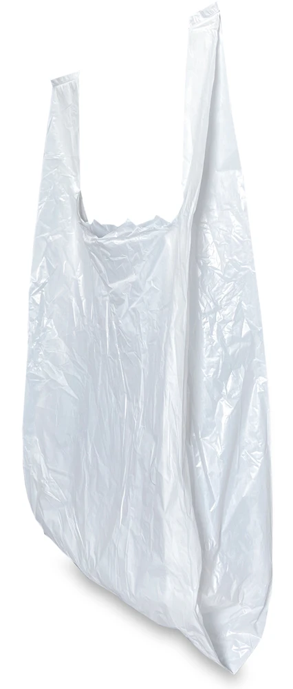 10 x 5 x 18 White T-Shirt Bags 0.65 Mil Medium 10 x 5 x 18 HDPE Plastic T-Shirt Carry Out Bags