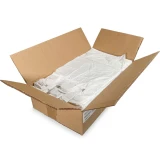 Case of 10 x 5 x 18 White T-Shirt Bags 0.65 Mil Medium