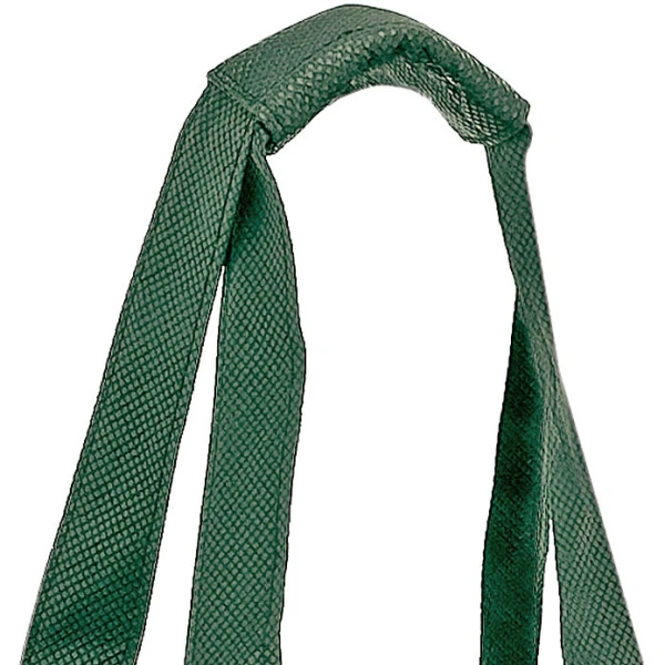 Handle of 10x7x11+7 Hunter Green Non Woven 6 Bottle Wine Tote 10 x 7 x 11 + 7 Hunter Green Non Woven 6 Bottle Wine Tote Handle
