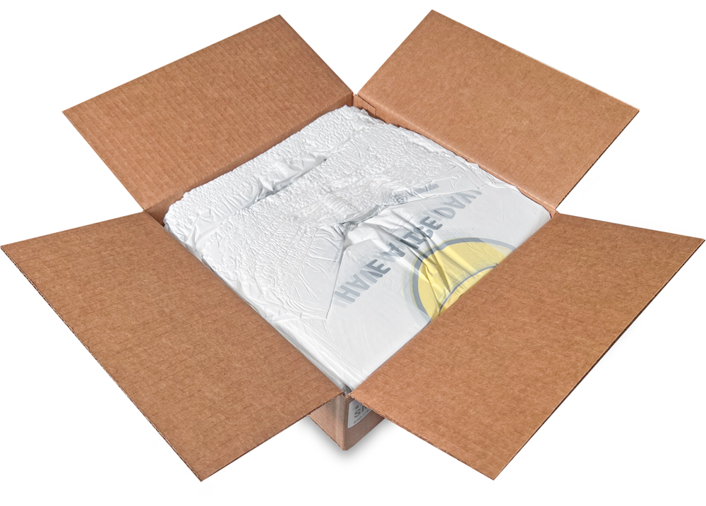 Case of 11.5 x 6.5 x 20 HDPE Plastic Thank You Smiley Face Take Out Bags