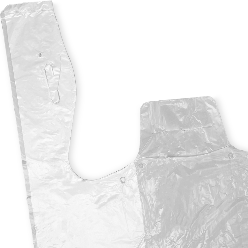 Close up of 11.5 x 6.5 x 21 Thank You Carry Out T-Shirt Bags 0.6 Mil Handle