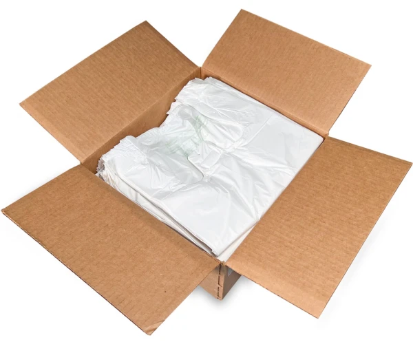 Case of 11.5 x 6.5 x 21 Earth Friendly T-Shirt Bags 11.5 x 6.5 x 21 Earth Friendly 0.65 Mil T-Shirt Carry Out Bags Case