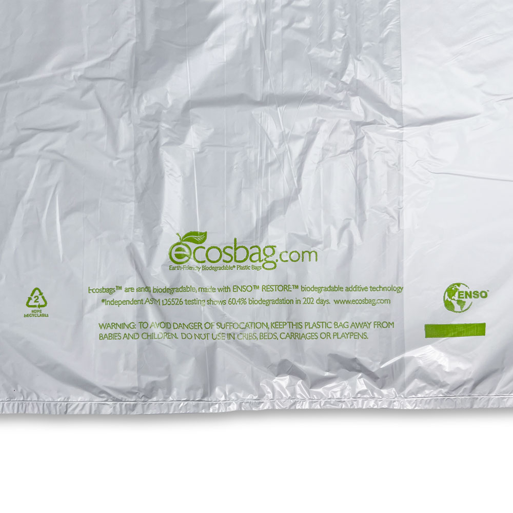 11.5 x 6.5 x 21 Earth Friendly 0.65 Mil T-Shirt Carry Out Bags Suffoication Warning