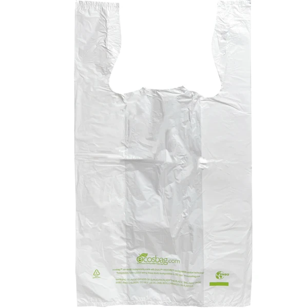 11.5 x 6.5 x 21 Earth Friendly T-Shirt Bags 11.5 x 6.5 x 21 Earth Friendly 0.65 Mil T-Shirt Carry Out Bags