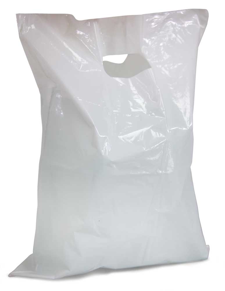 Choice 15 x 19 2.25 Mil Printed Plastic Merchandise Bag with Die Cut  Handle - 500/Case