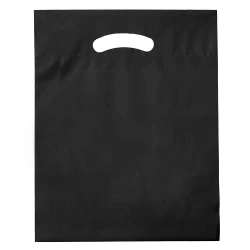 12" x 15" + 3" 2.5 Mil Black Retail Shopping Bags