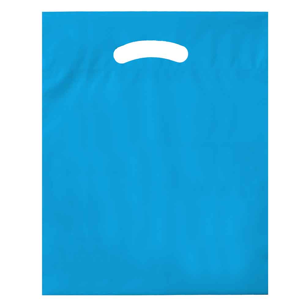 12 x 15 Blue Die Cut Handle Bags