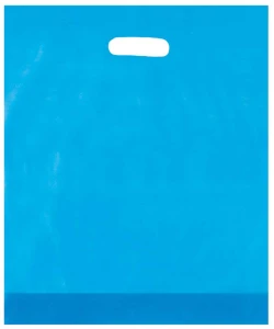 12" x 15" + 3" 3 Mil Blue Eco Friendly Shopping Bags