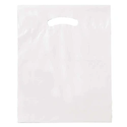 12" x 15" + 3" 2.5 Mil Clear Retail Shopping Bags