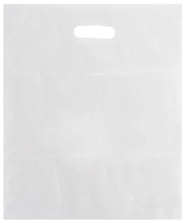 12 x 15 Clear Frosted Die Cut Handle Bags