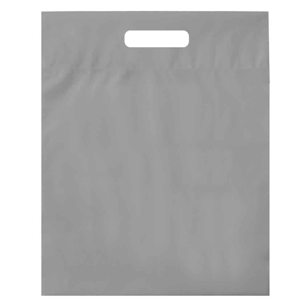 12 x 15 Gray Die Cut Handle Bags