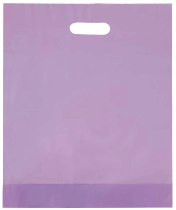 12 x 15 Lavender Frosted Die Cut Handle Bags