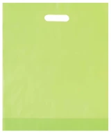 12 x 15 Lime Frosted Die Cut Handle Bags