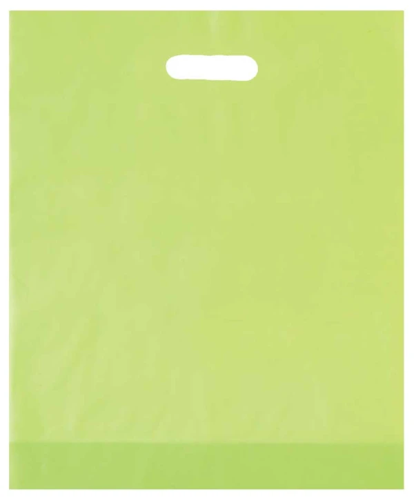 12 x 15 Lime Frosted Die Cut Handle Bags