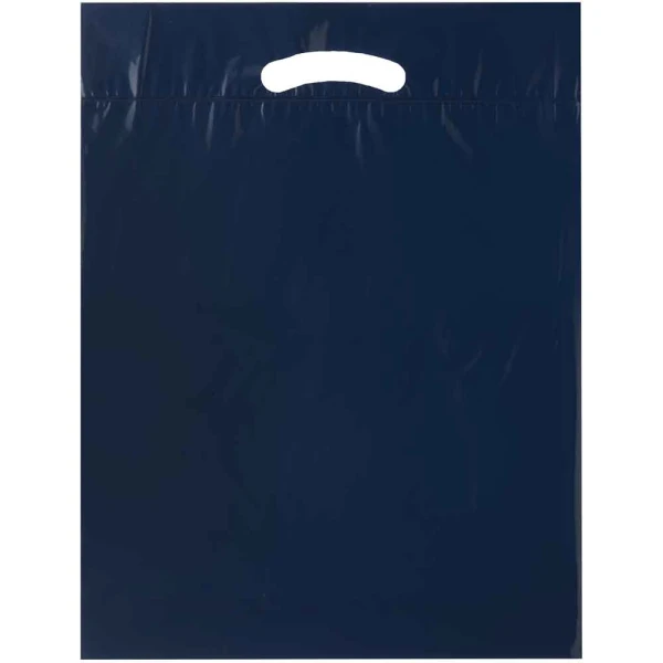 12 x 15 Navy Die Cut Handle Bags
