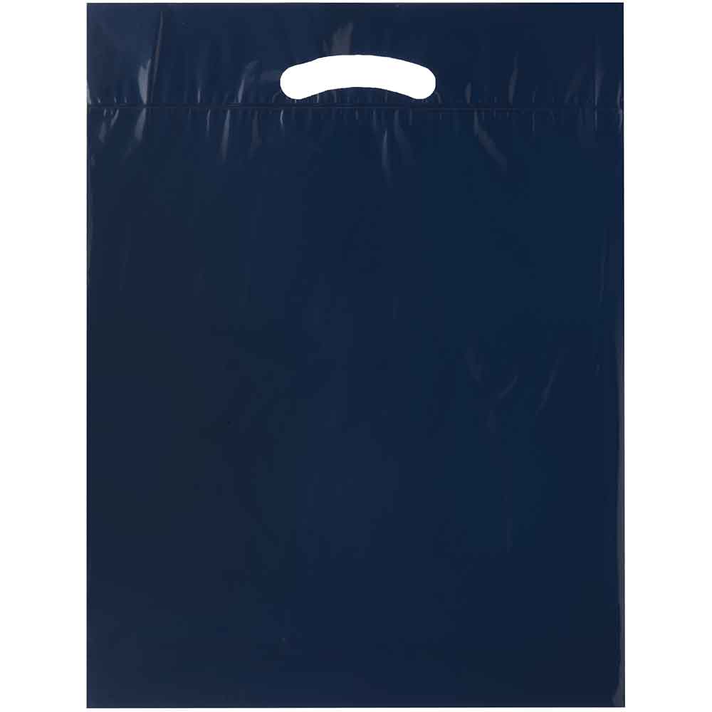 12 x 15 Navy Die Cut Handle Bags