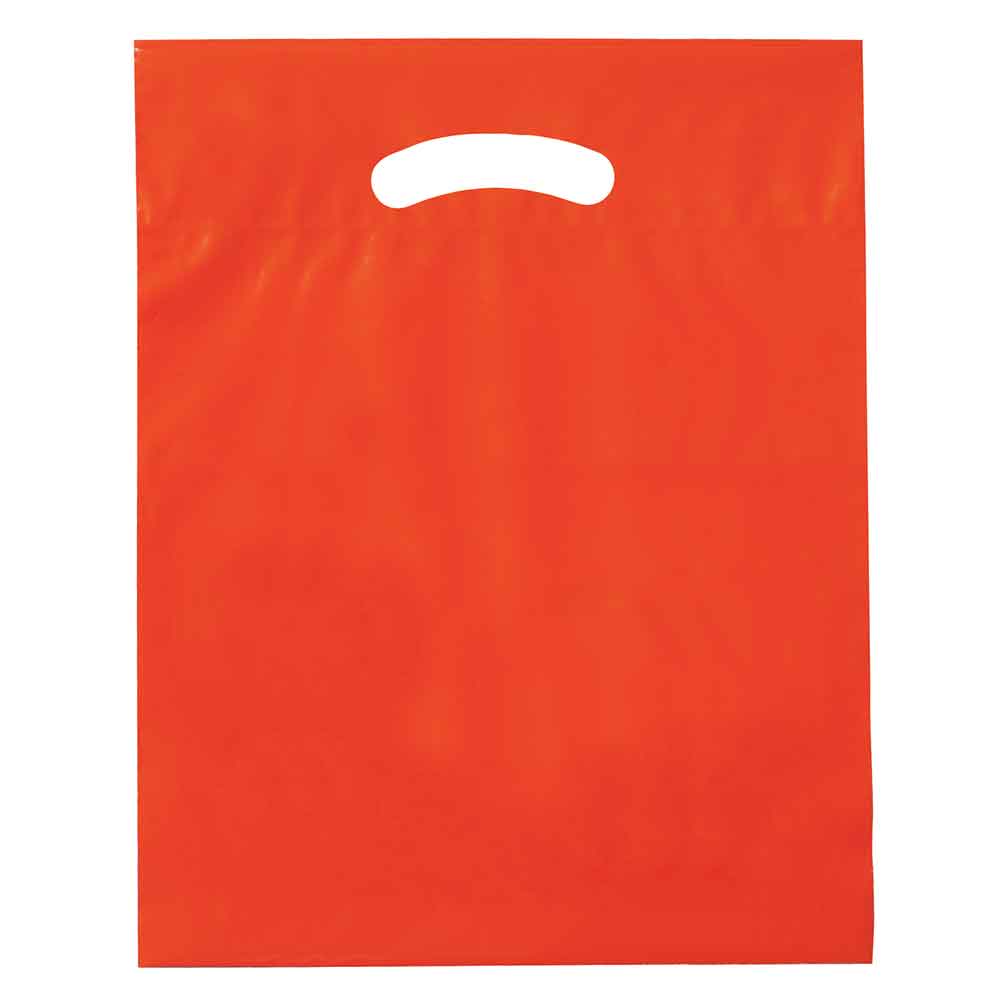 12 x 15 Orange Die Cut Handle Bags