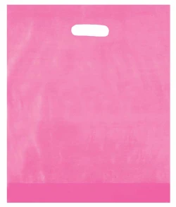 12" x 15" + 3" 3 Mil Pink Retail Shopping Bags