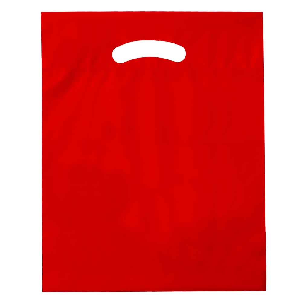 12 x 15 Red Die Cut Handle Bags