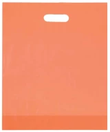 12 x 15 Tangerine Frosted Die Cut Handle Bags