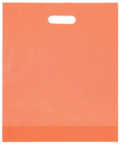 12" x 15" + 3" 3 Mil Tangerine Retail Shopping Bags