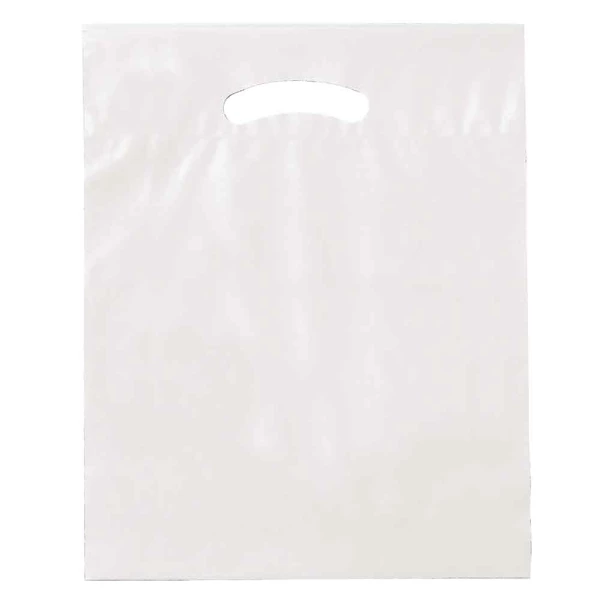 12 x 15 White Die Cut Handle Bags