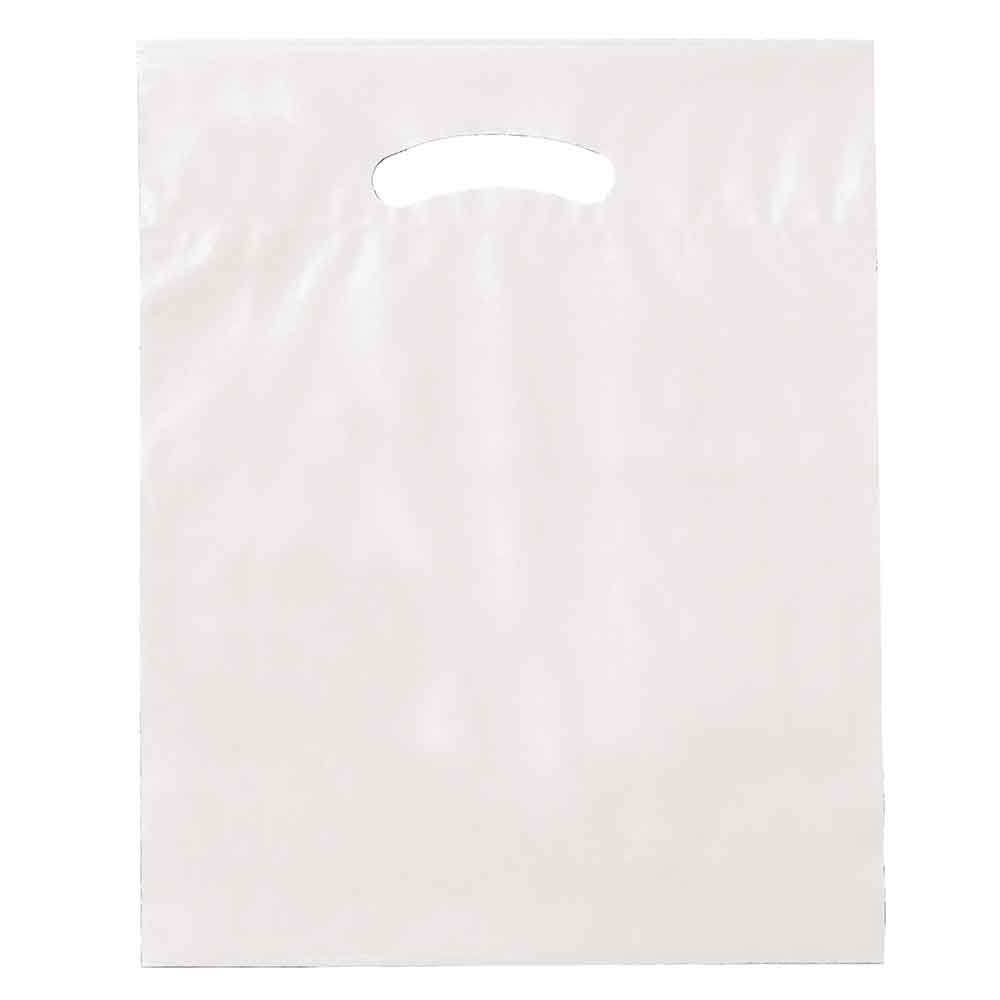 12 x 15 White Die Cut Handle Bags