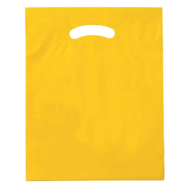 12 x 15 + 3 2.5 Mil Yellow Retail Shopping Bags Yellow 12 x 15 + 3 2.5 Mil Retail Shopping Bags